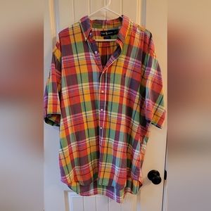 Vintage Plaid Polo Blake S/S Button up XL